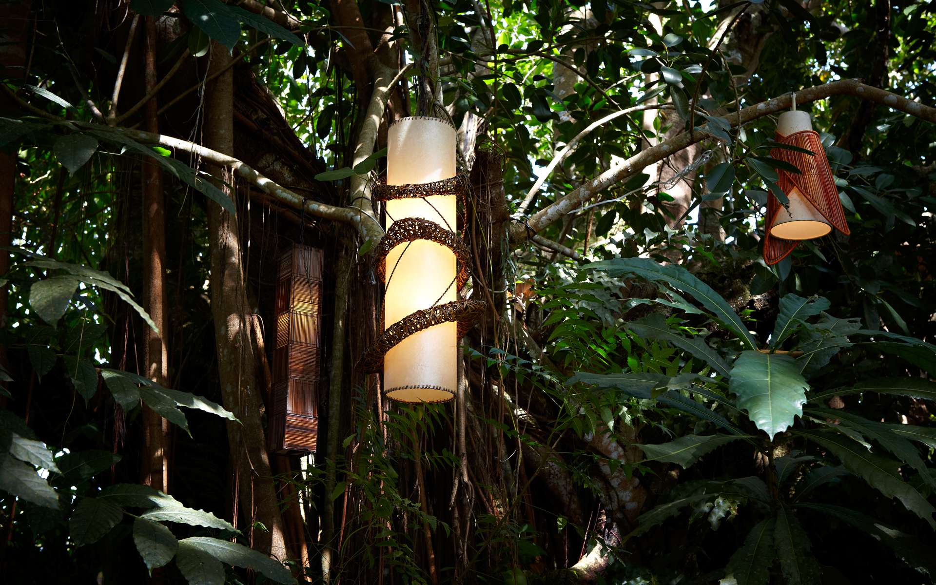 All Buri Hanging Lamp, Stacking Stone Lamp and Silak Lamp